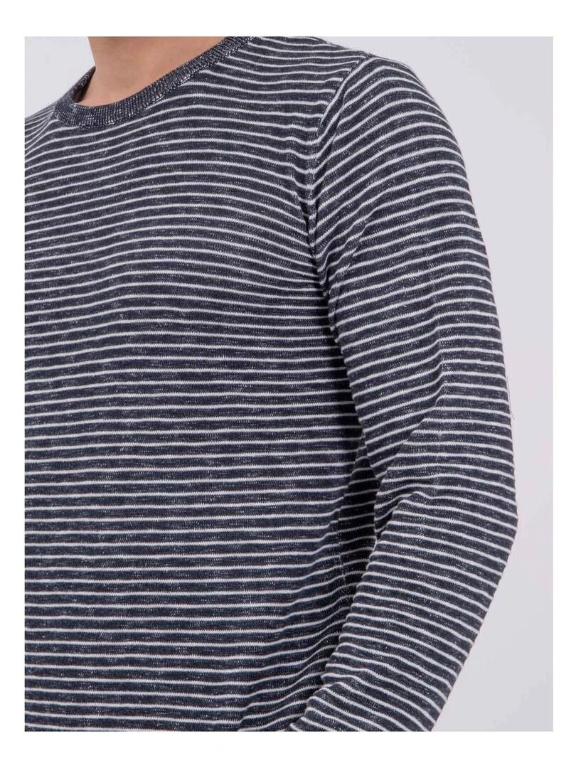 Pull fin col rond ARENO   Bleu marine