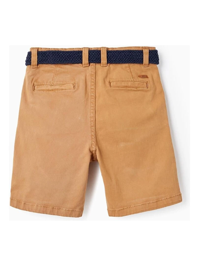 Short Chino En Sergé Avec Ceinture Pour Garçon MATISSE Beige