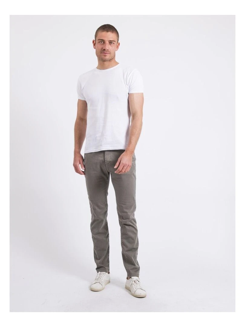 Pantalon chino slim CODY   Gris