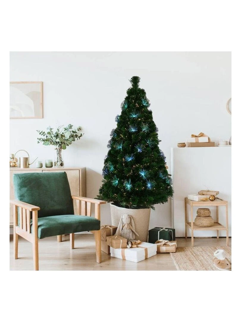 Sapin de Noel Los Angeles Fibre Optique H120 secteur Vert