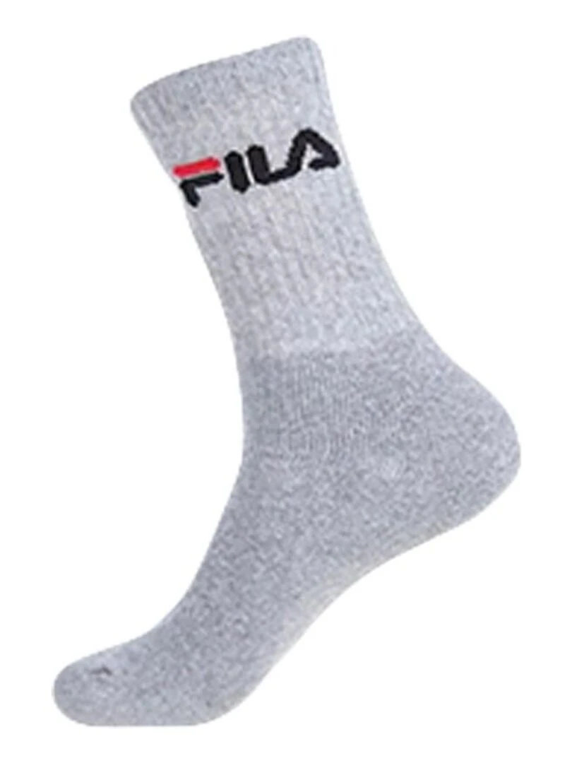 Lot de 12 Paires de Chaussettes Tennis Assorties Fila   Blanc Gris Noir