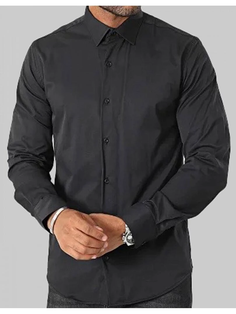Chemise Slim Fit Kebello Noir Noir