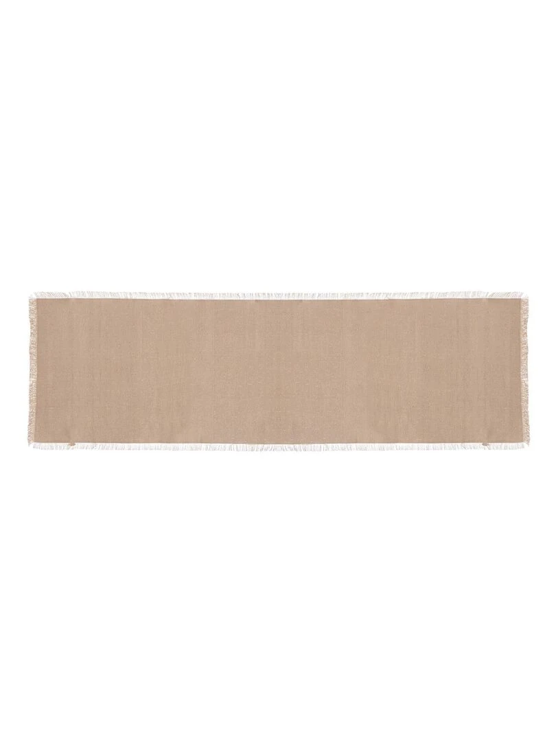 Chemin de table à franges Beige