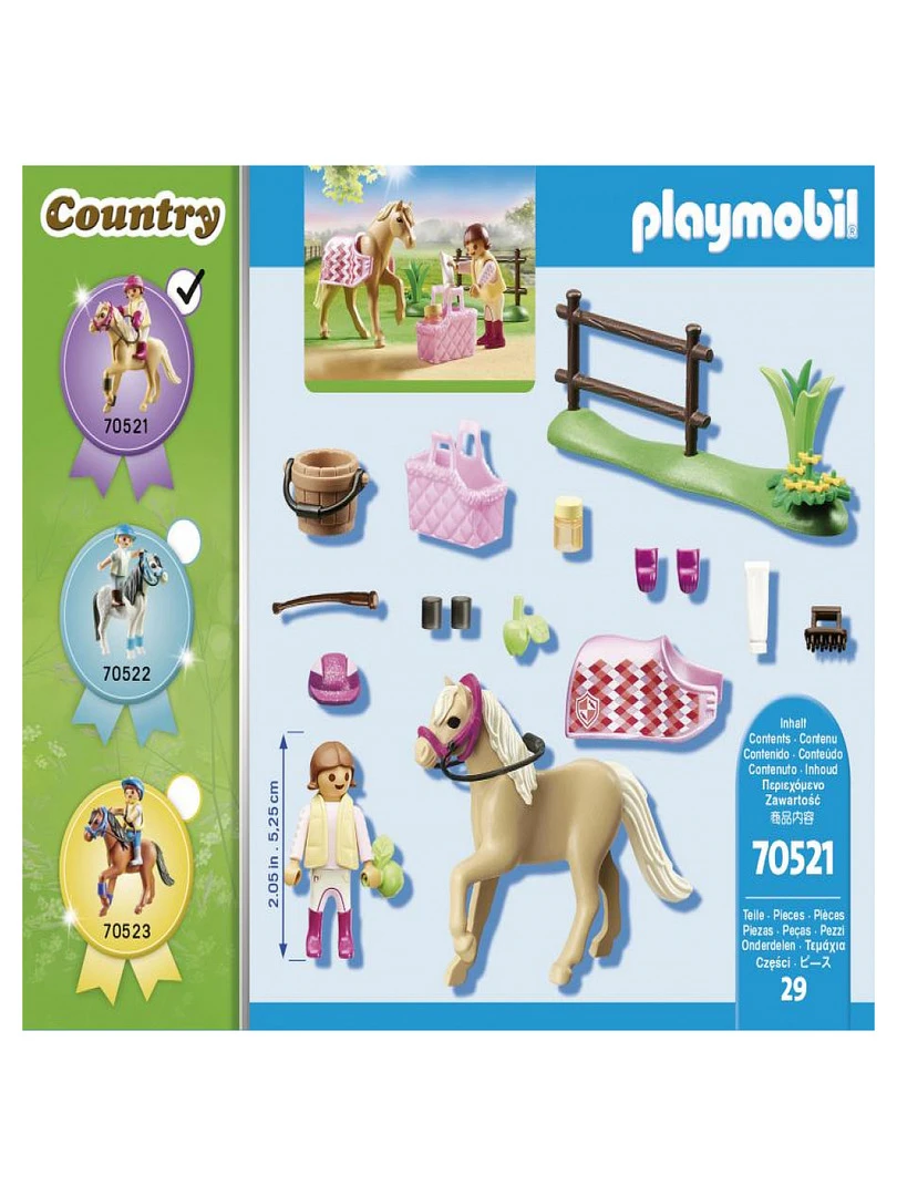 70521 'playmobil' Cavalière Avec Poney Beige   N/A