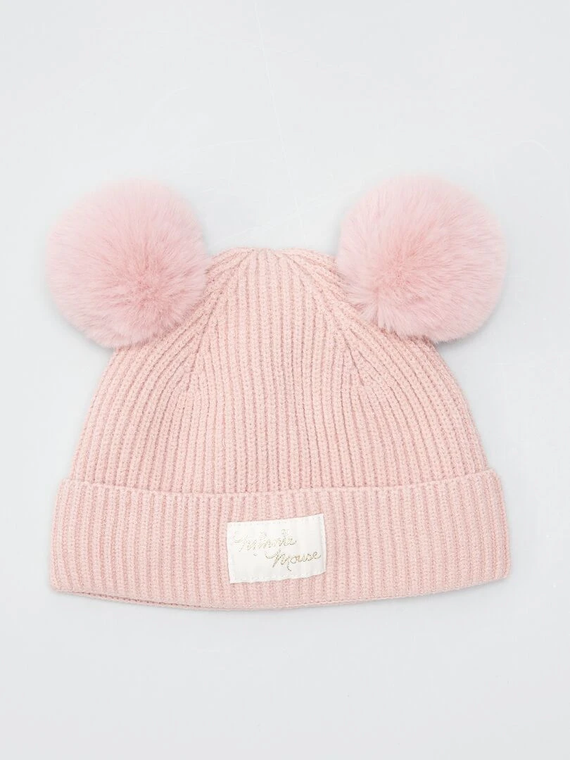 Ensemble bonnet + snood 'Minnie' 2 pièces Rose