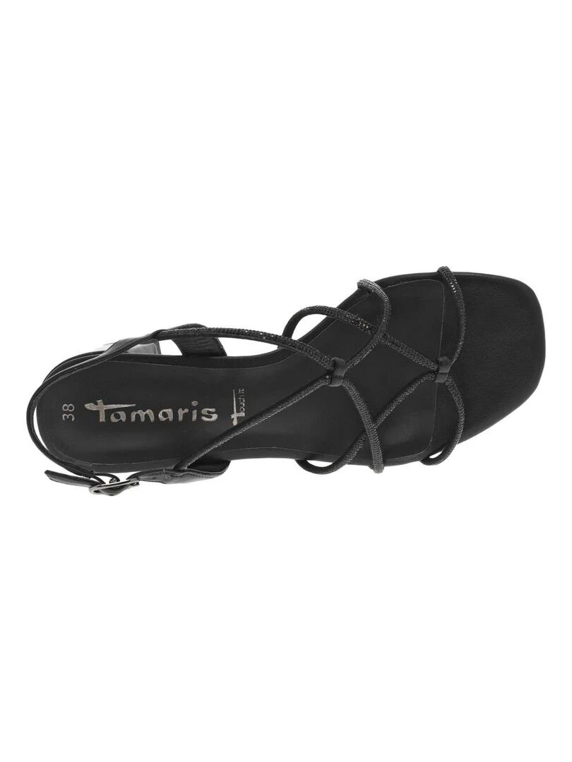 TAMARIS   Nu pieds talon carré   Noir