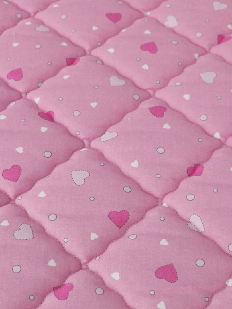 Matelas Bébé 100% Coton hypoallergénique en Mousse FERME Fabriqué en France Couleur Rose    Rose