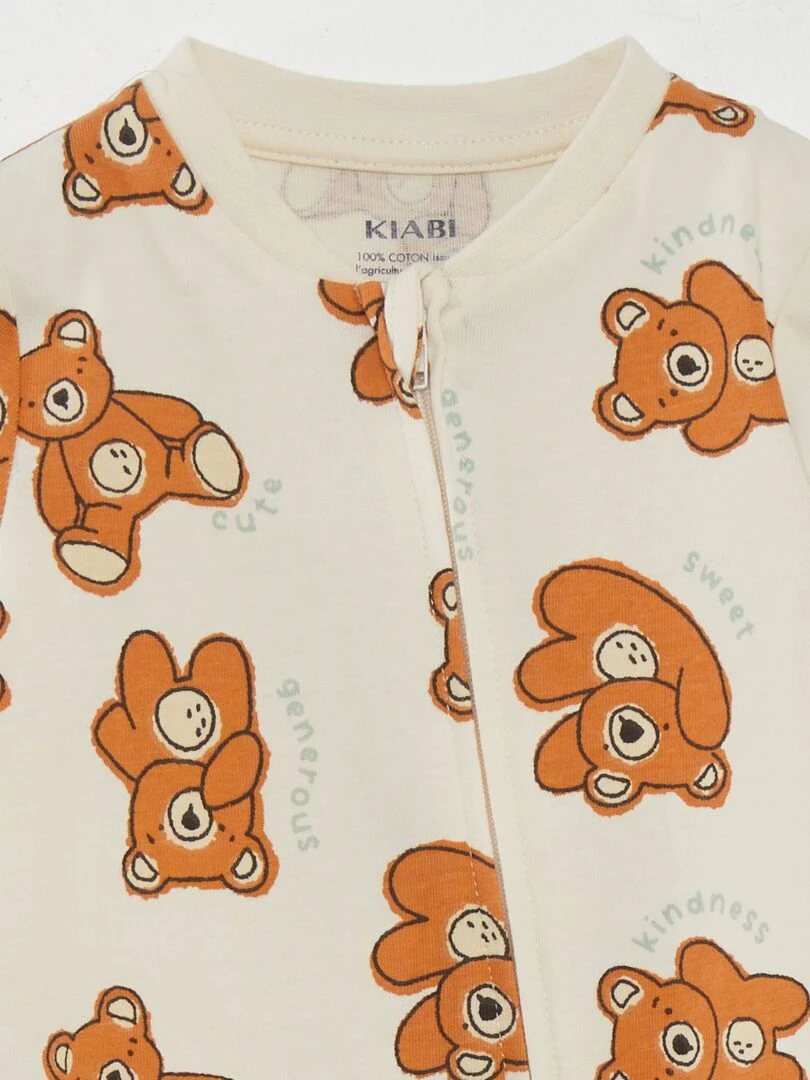 Pyjama dors bien à motif Beige