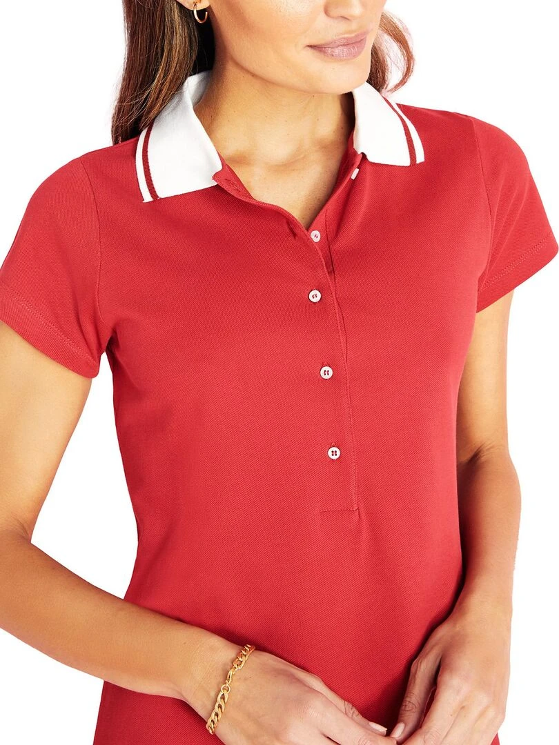 Robe estivale manches courtes Ipanema   Rouge