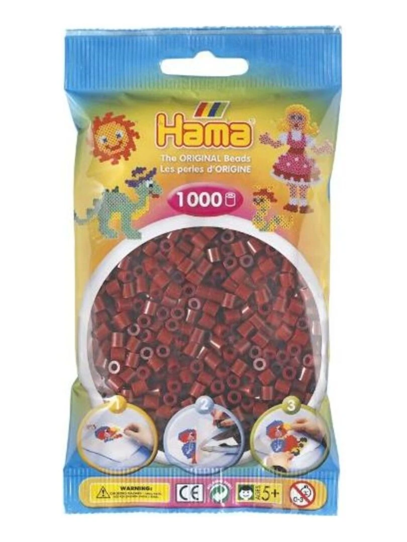 1 000 Perles en sachet Bordeaux N/A