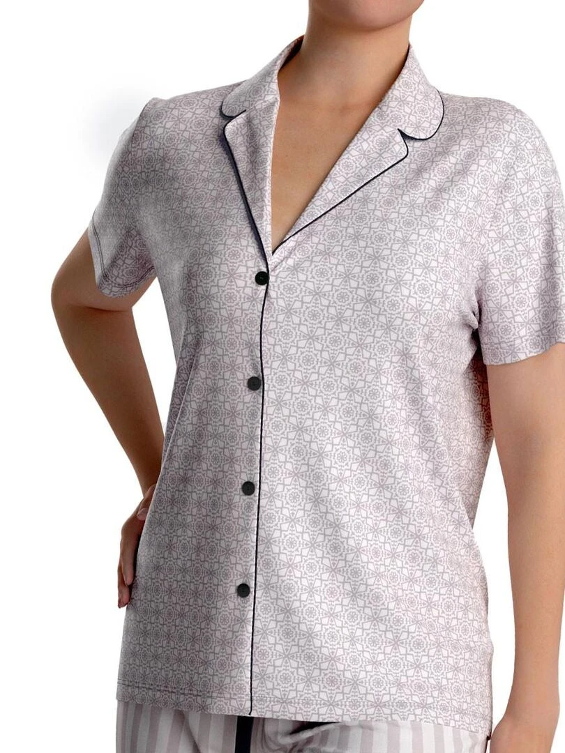 Ensemble pyjama en modal  coton et élasthanne Jewel   Gris