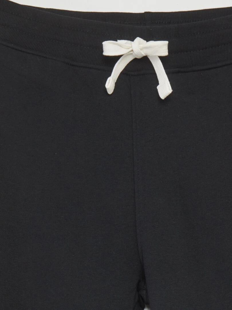 Pantalon uni en molleton   noir