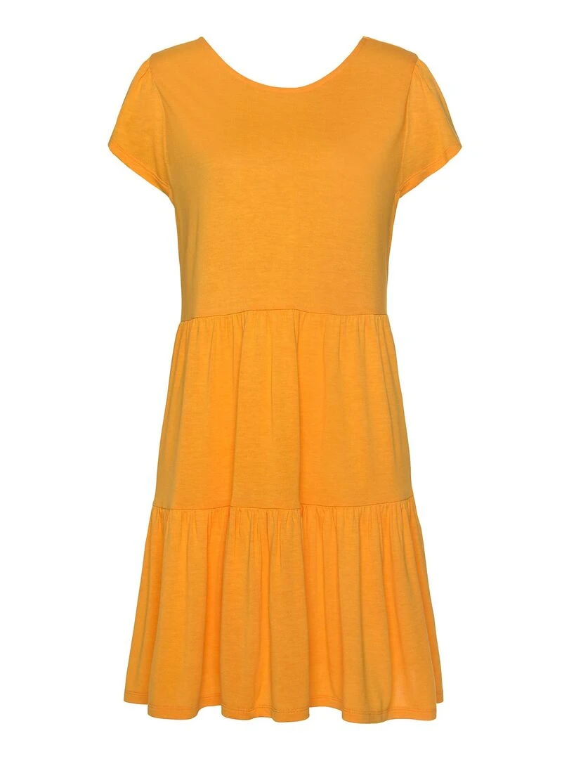 Robe estivale manches courtes Ranunkel   Jaune