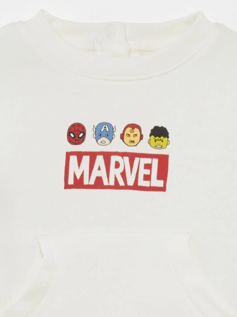 Ensemble sweat + pantalon 'Marvel'   2 pièces   Blanc