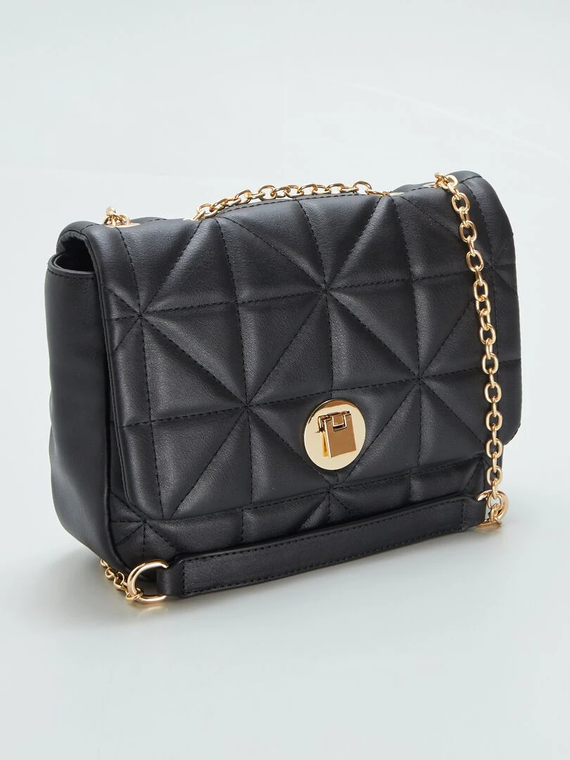 Sac bandoulière effet matelassé Noir