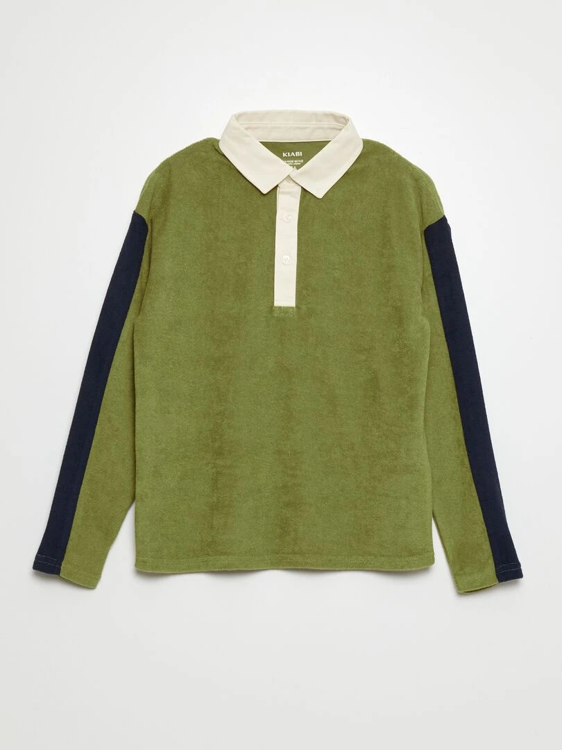 Polo style rugby Vert