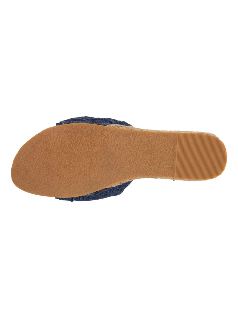 Mules Femme talon effet jean Bleu   Bleu