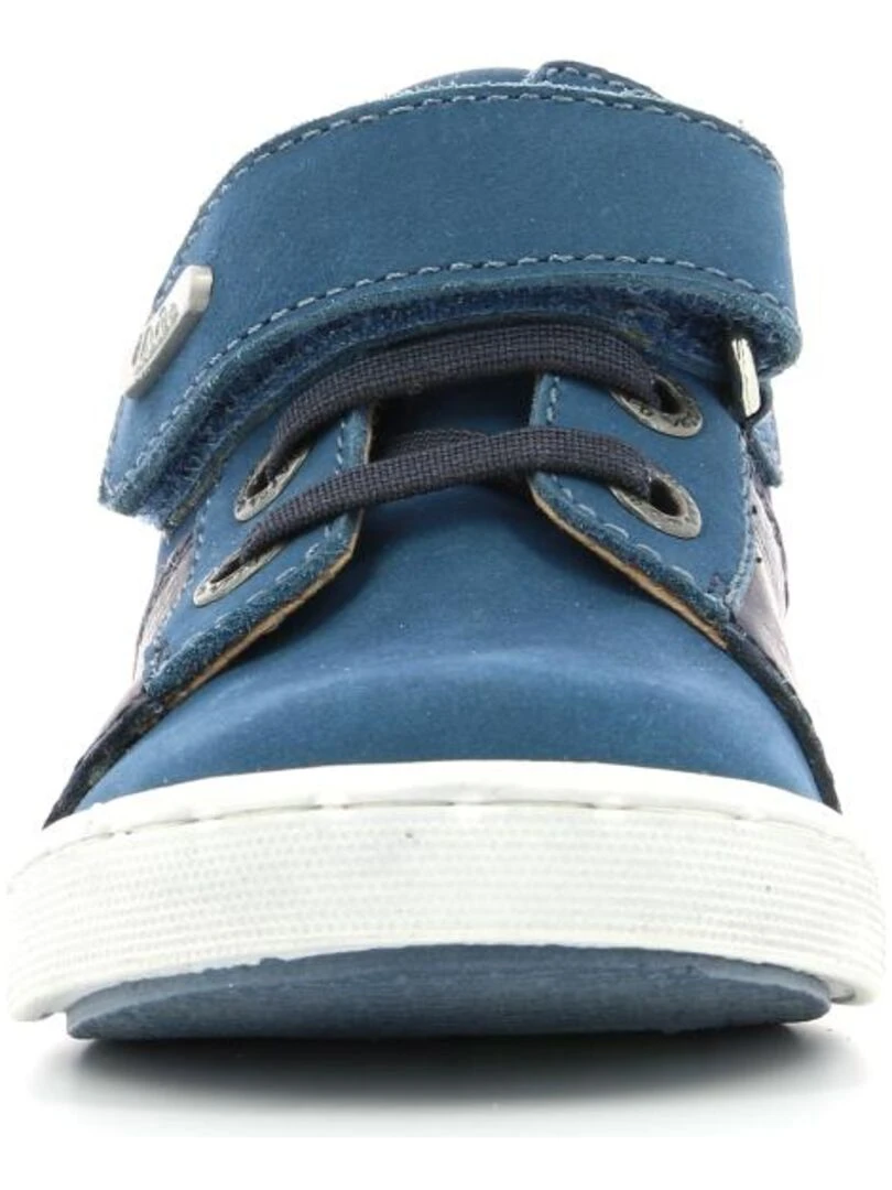 Sneakers hautes Cuir Soubi   Bleu turquoise