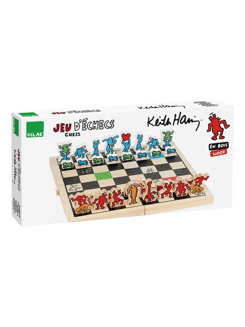 Jeu d'échecs grand modèle en coffret Keith Haring N/A