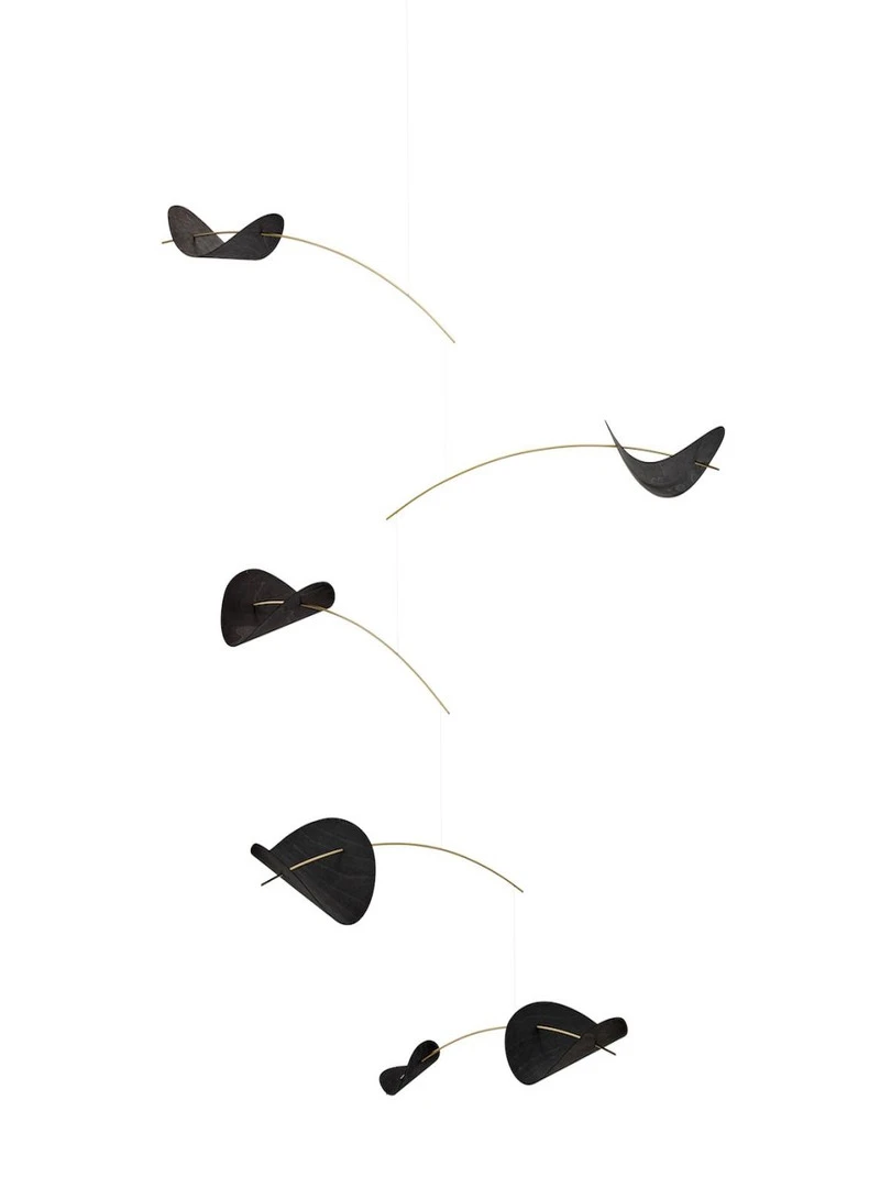 'flensted Mobiles' Drifting Clouds Black Vert