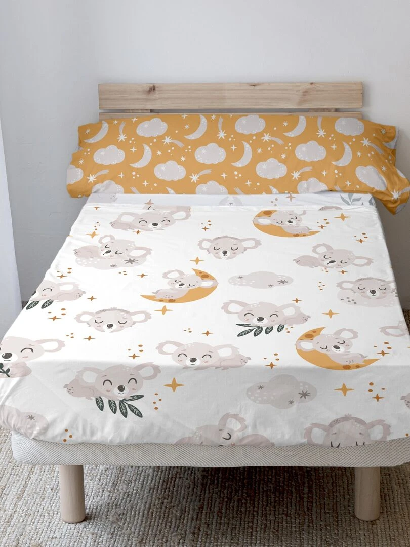 Parure de lit 2 pièces Baby koala "Happyfriday"   Blanc