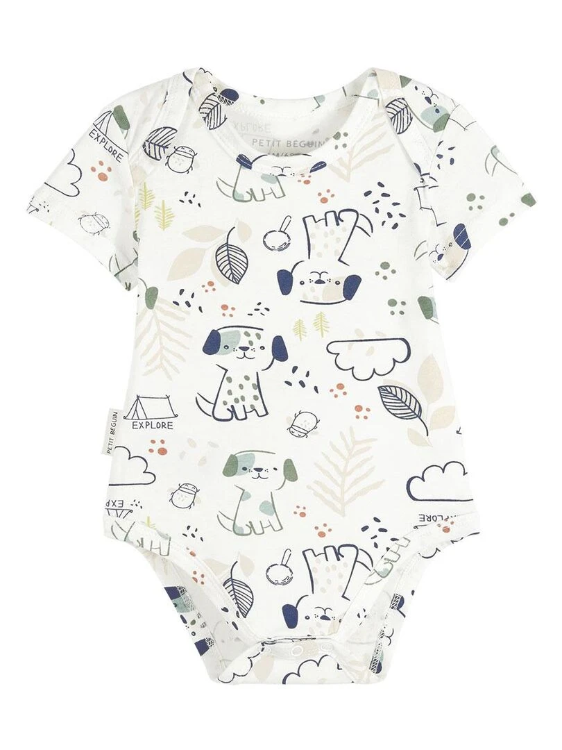 Lot de 2 bodies bébé manches courtes Elliot Vert