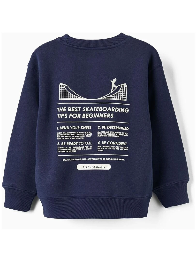 Sweat à capuche pour garçon Skater's’ Dictionary Bleu foncé