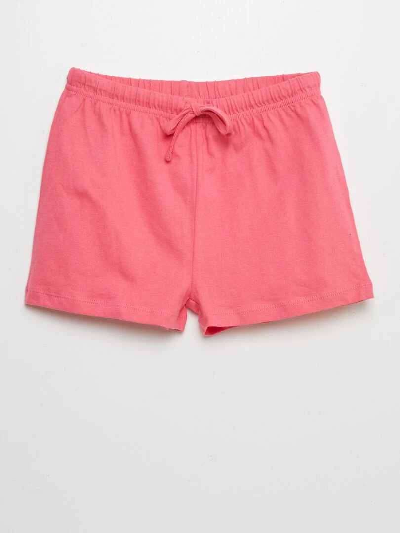 Pyjama short + t shirt 'Barbie'   2 pièces   Blanc/rose