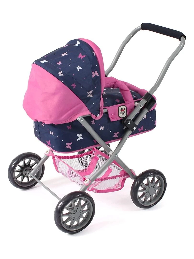 Poussette pour poupée SMARTY Bleu Rose Papillons   N/A