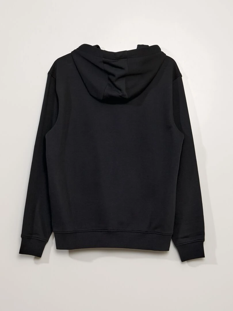 Sweat à capuche en molleton   REAL BLACK