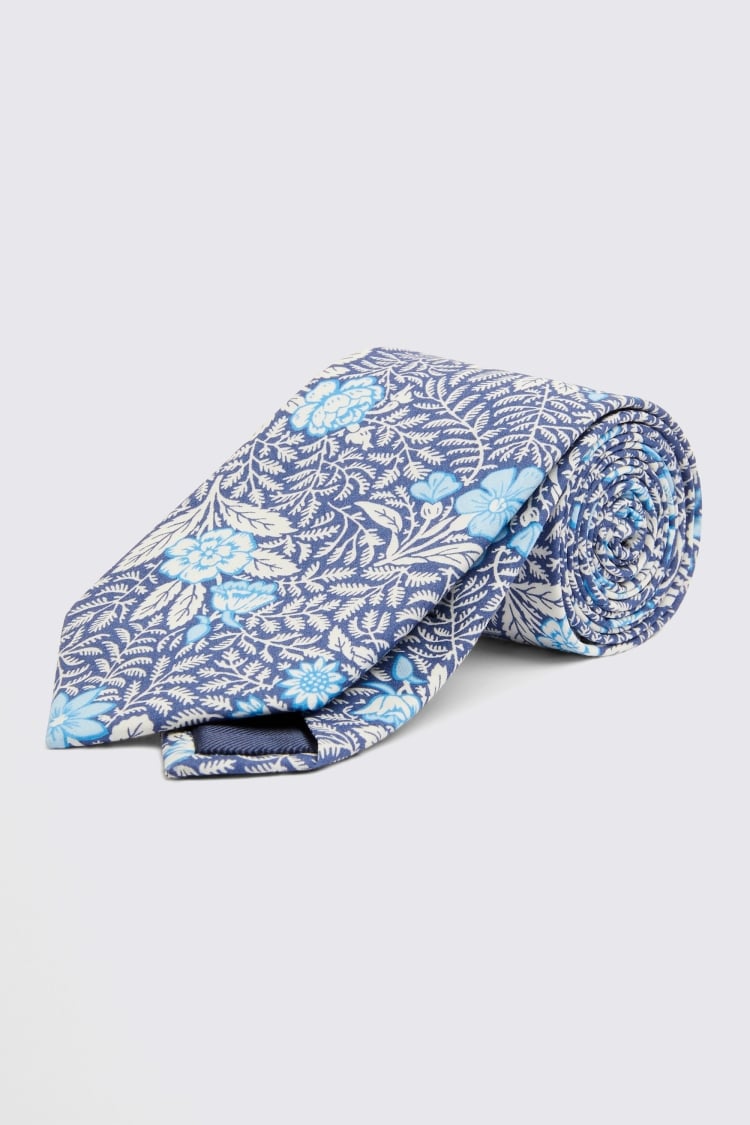 Blue Floral Tie Made with Liberty Fabric Buy Online at Moss