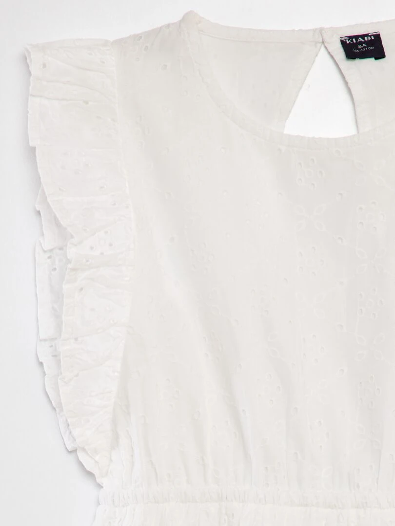 Robe en broderies anglaises   blanc