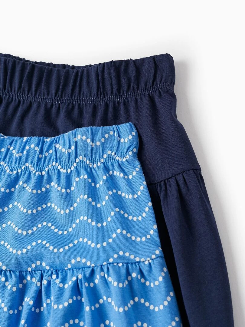 Pack 2 Jupes En Coton Pour Fille 'Pois' EXPLORING AUSTRALIA Bleu foncé