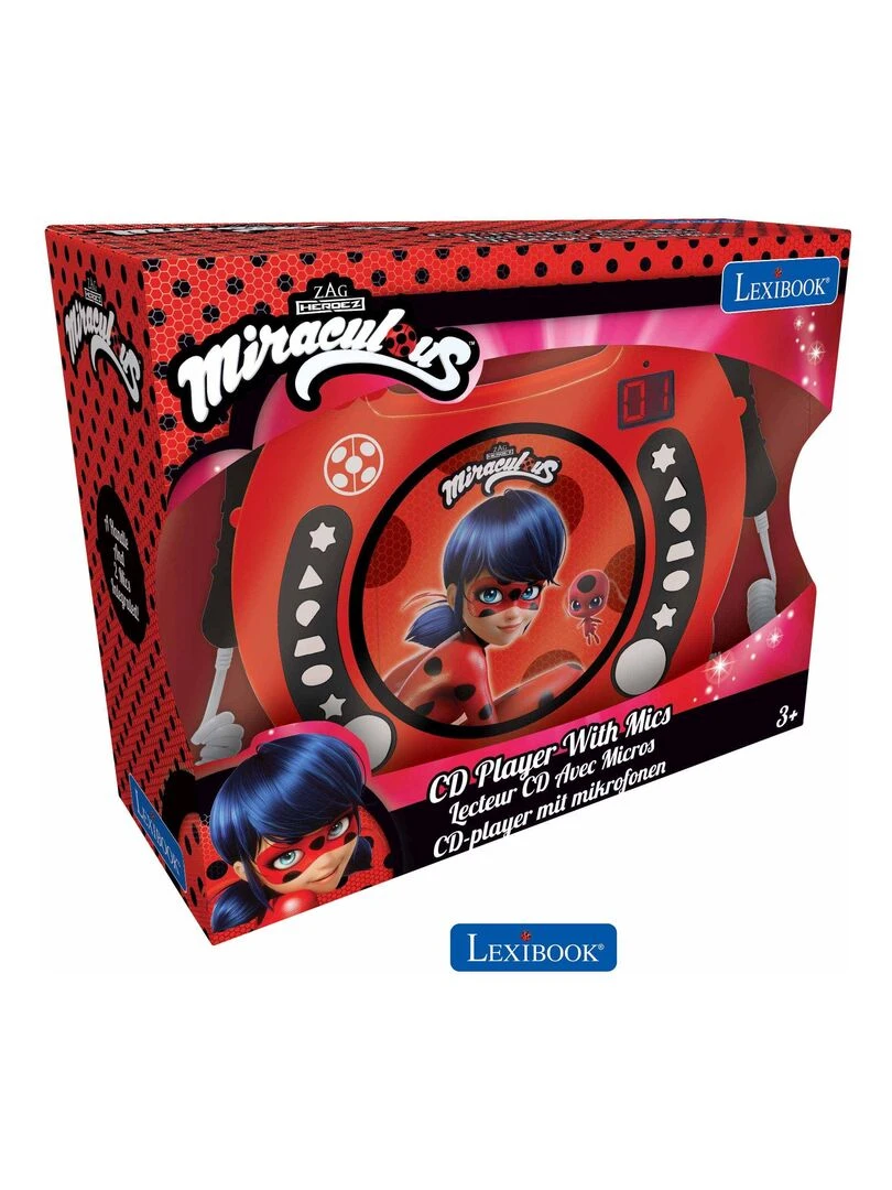 Lecteur Cd Portable Avec 2 Microphones Miraculous   N/A