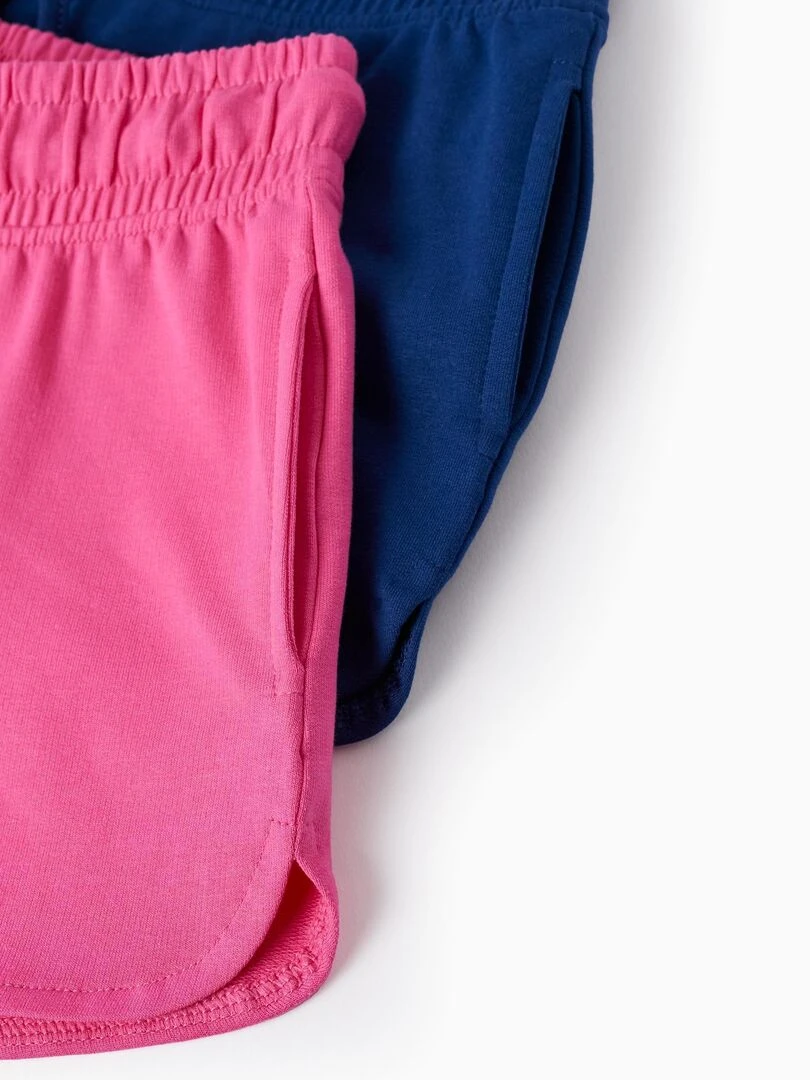 2 Short en Coton pour Fille  EXPLORING AUSTRALIA   Rose