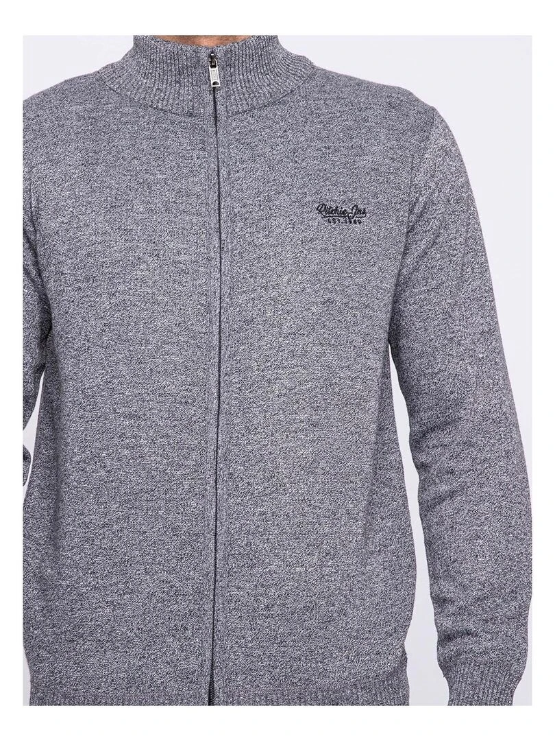 Gilet zippé col montant LAMATOL   Gris chiné