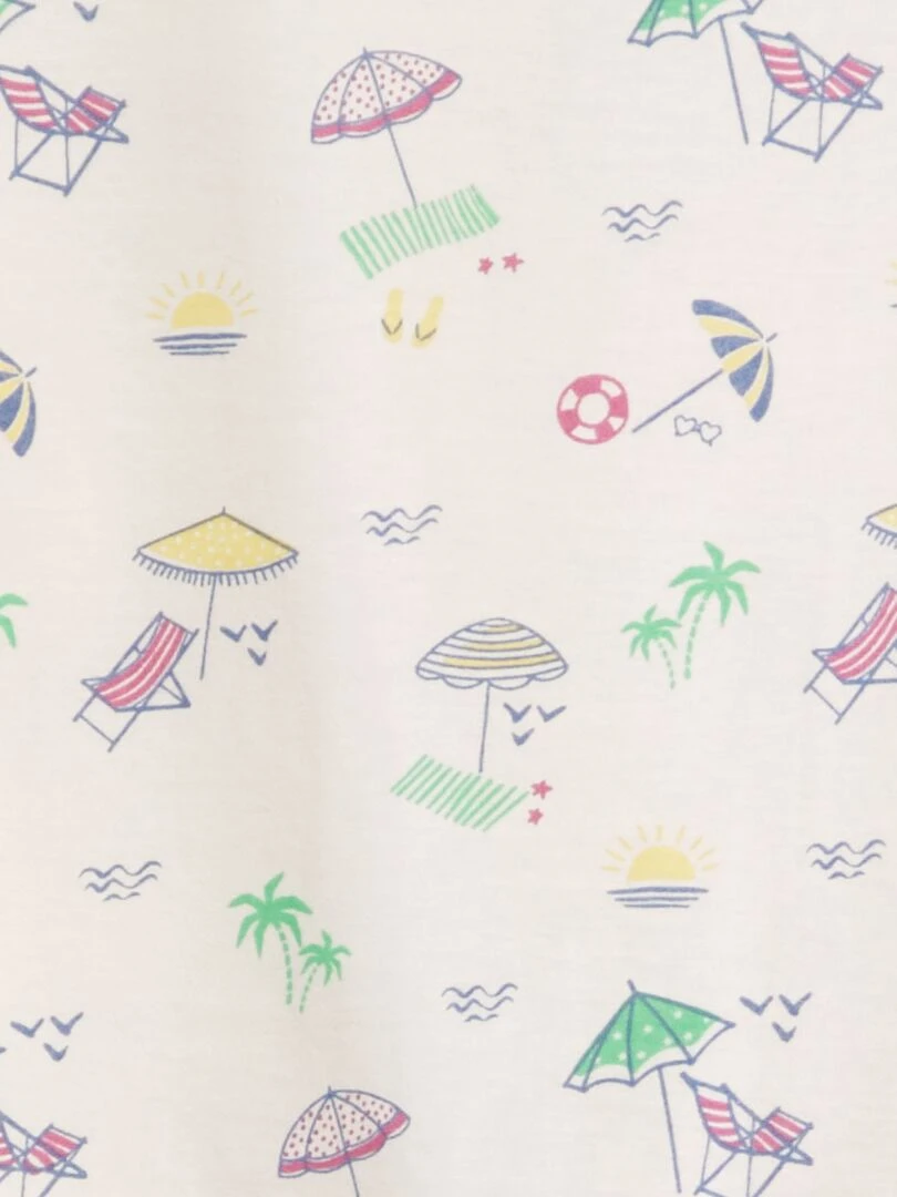 Lot de 2 tee shirts à message   Violet/blanc