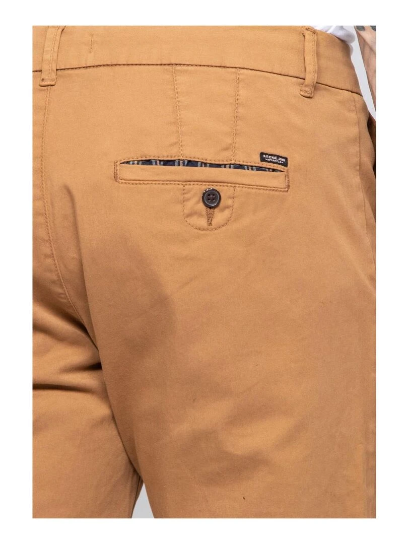 Pantalon chino coupe ajustée VAIRE   Marron glacé