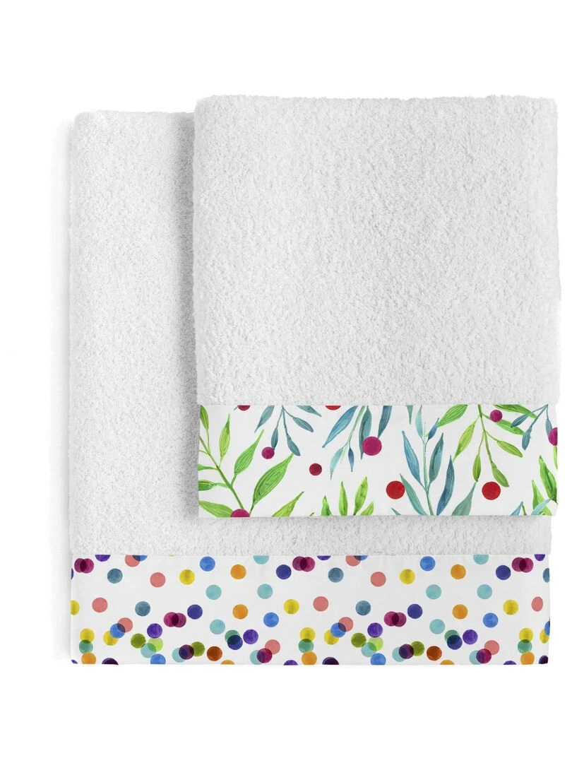 Lot de serviettes Confetti "Happyfriday" Blanc