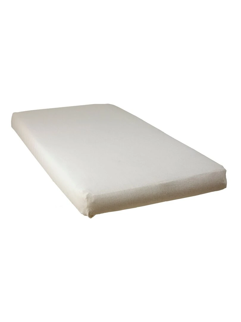 Drap housse uni 70x140 cm Écru   Beige