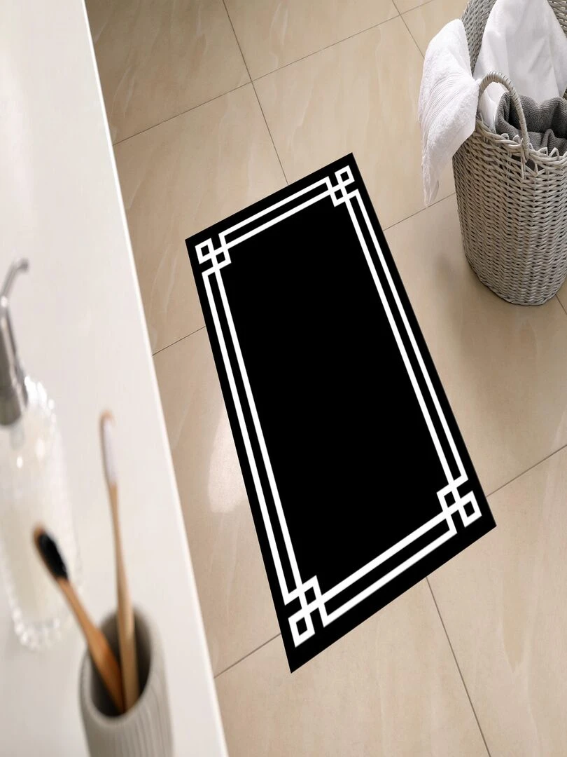 Tapis de bain ou Multiusage Noir Noir