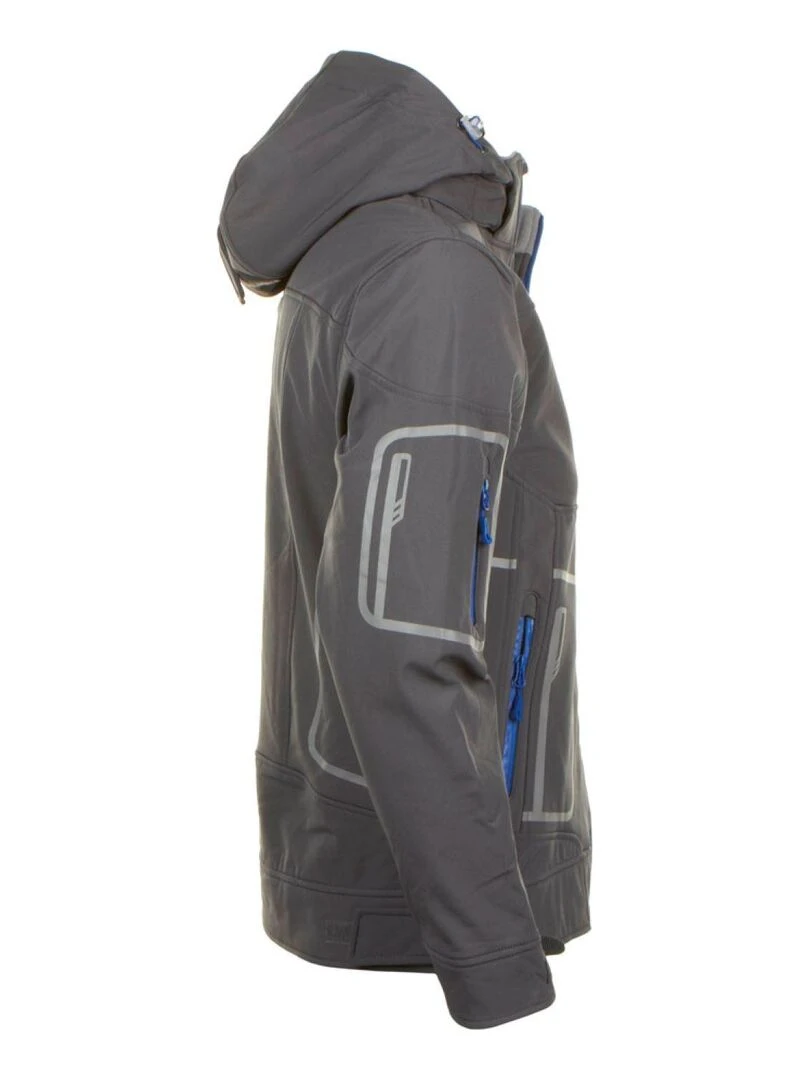 Blouson softshell homme COFTIBI   PEAK MOUNTAIN   Gris