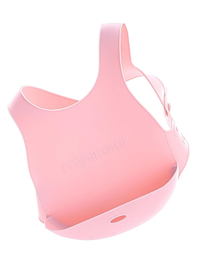 Bavoir récupérateur en silicone Rose