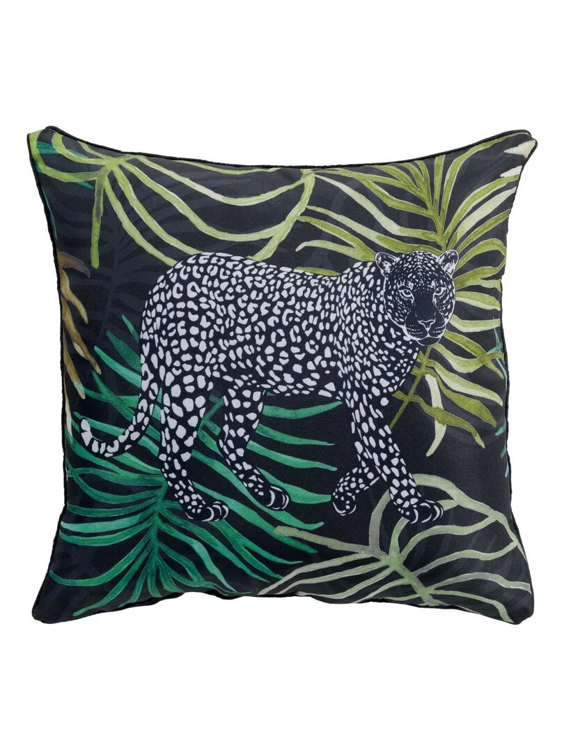 Coussin Passepoil Collection Tropical Green Noir