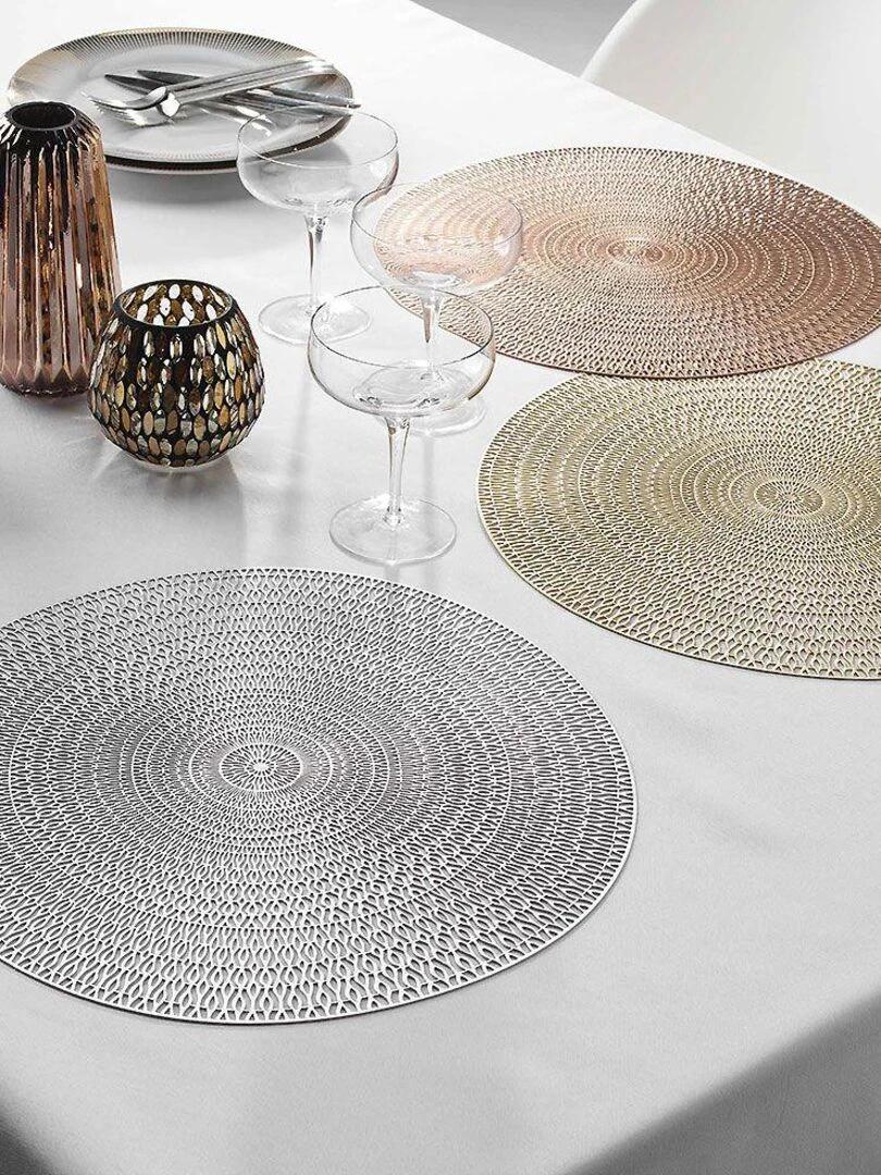 Lot de 2 sets de table Creole   Cuivre