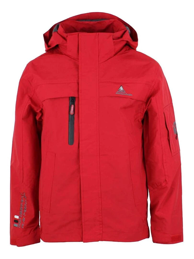 Parka garçon ECASIK PEAK MOUNTAIN Rouge