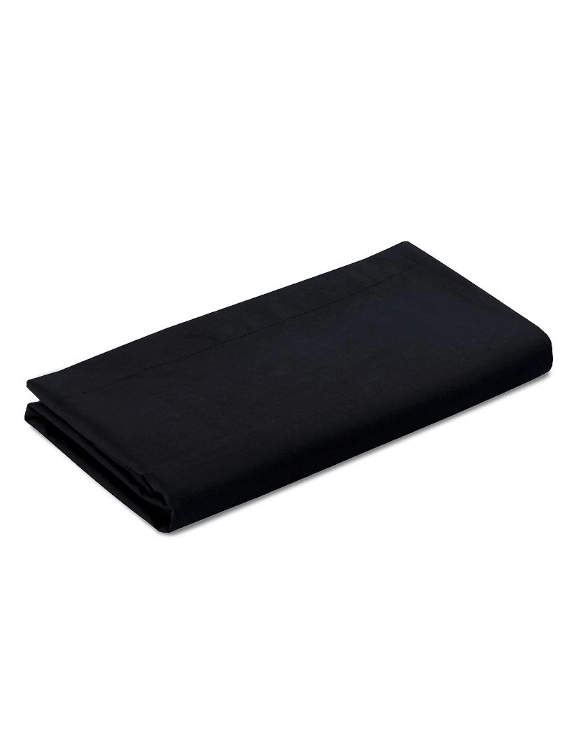 Drap plat uni noir
