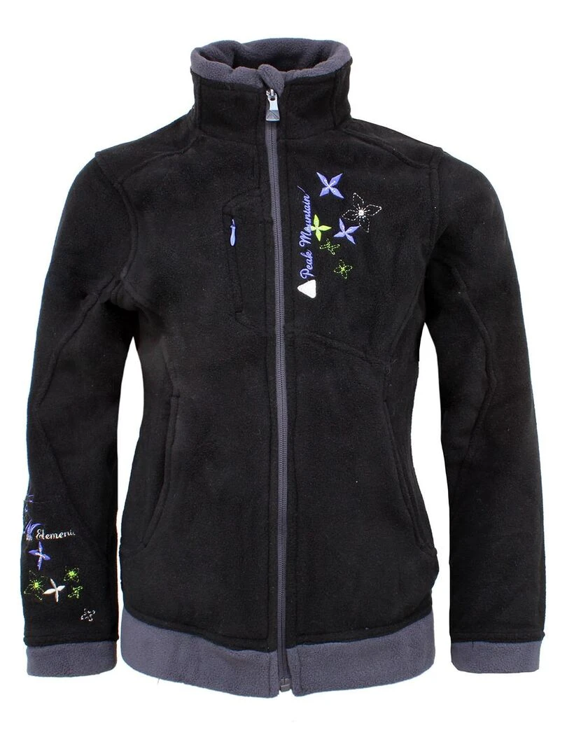 Blouson polaire fille GARIL PEAK MOUNTAIN Noir Noir