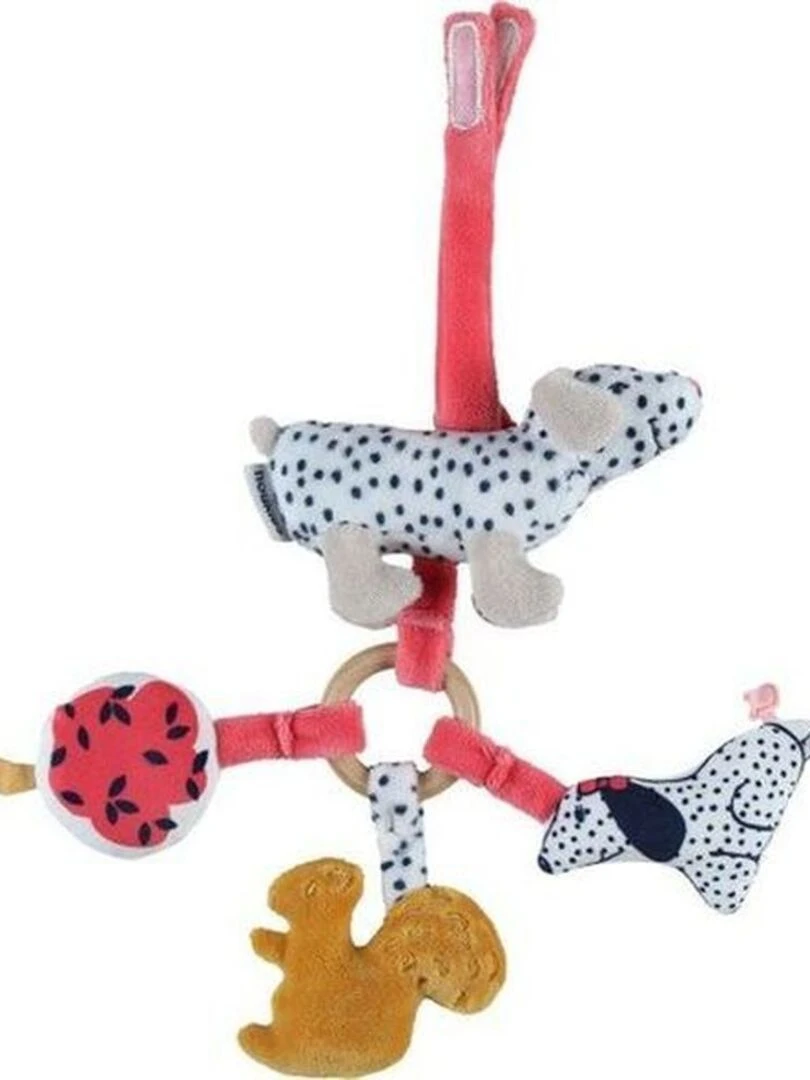 Doudou Noukies Chien Blanc Trousseau Activité Amy & Zoe Blanc
