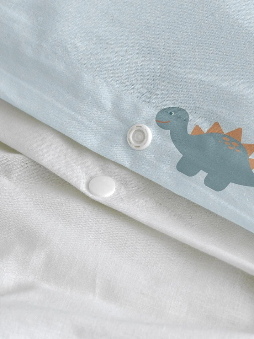 Parure housse de couette 2 pièces Mini dinosaur "Happyfriday"   Blanc